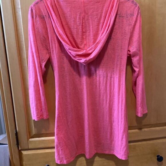 aneko burn out 3/4 length cross front hoodie top size XL - Picture 2 of 2